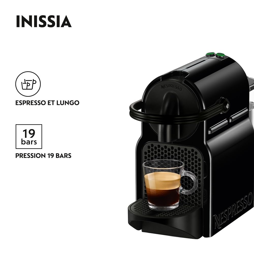Machine à Café Inissia Automatique - Système Capsule Noir