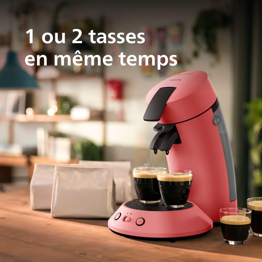 Senseo Original Plus CSA210/35 - Machine Dosettes Rouge Tendre