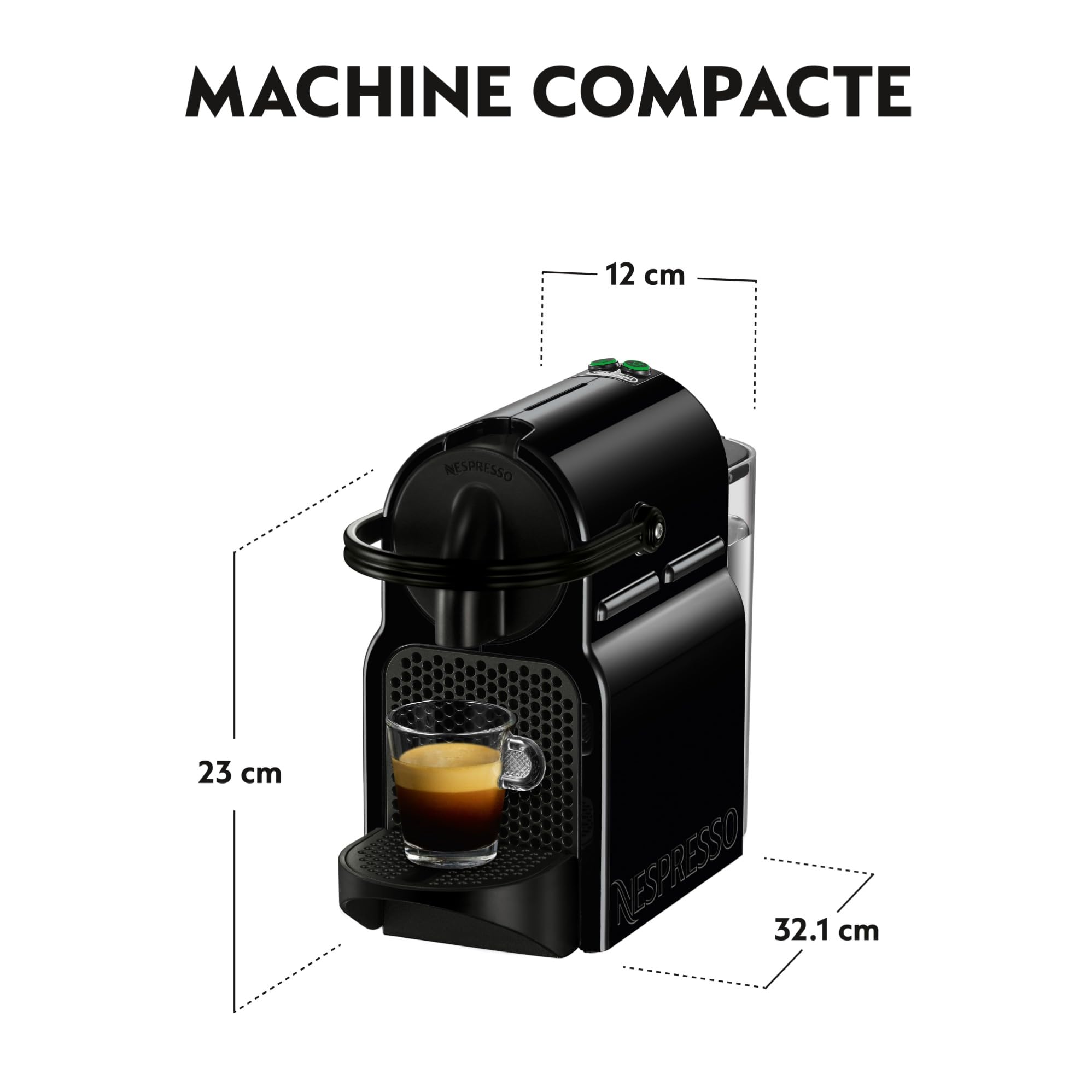 Machine à Café Inissia Automatique - Système Capsule Noir