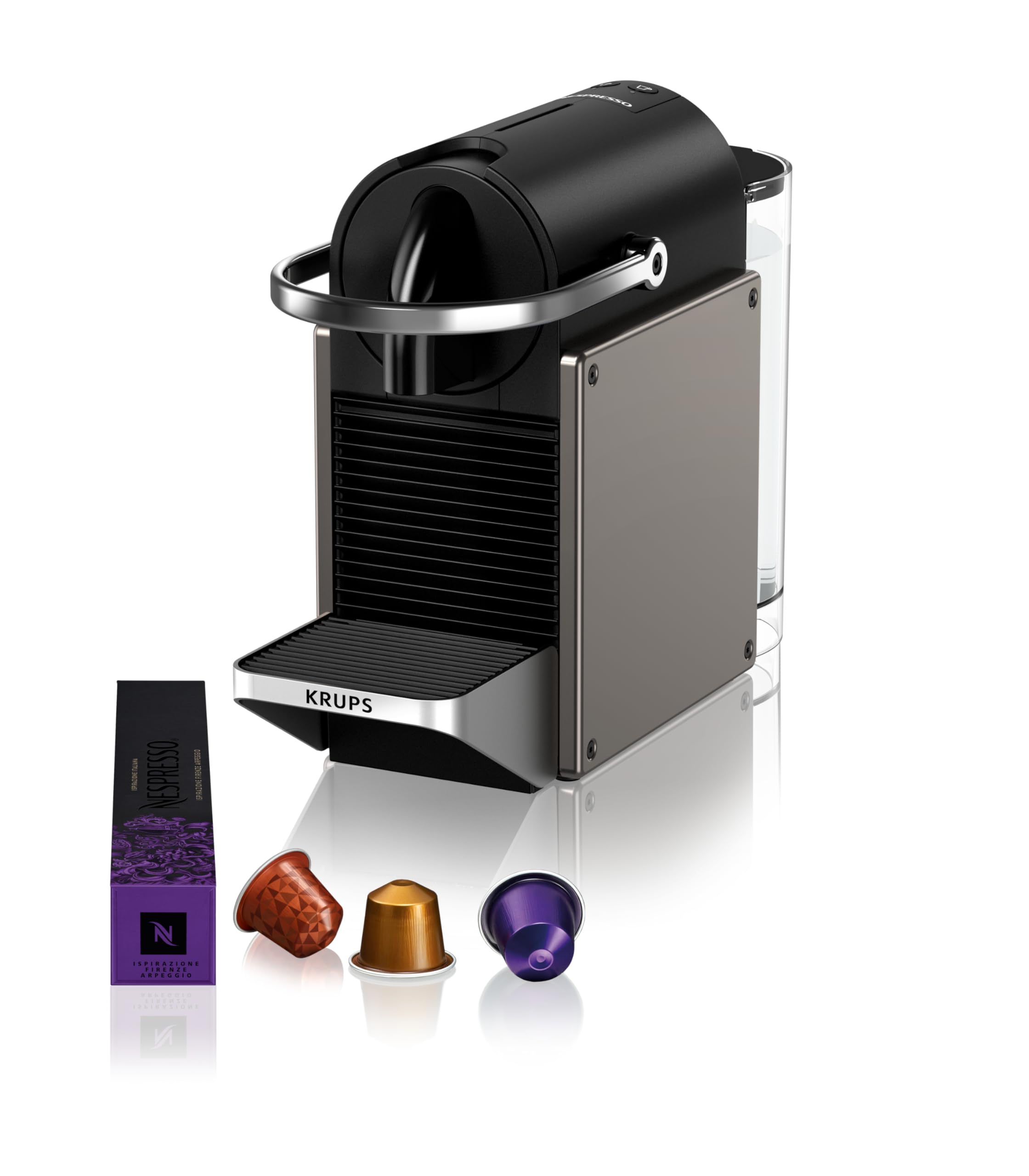Pixie Titane - Cafetière Compacte Métal Brossé