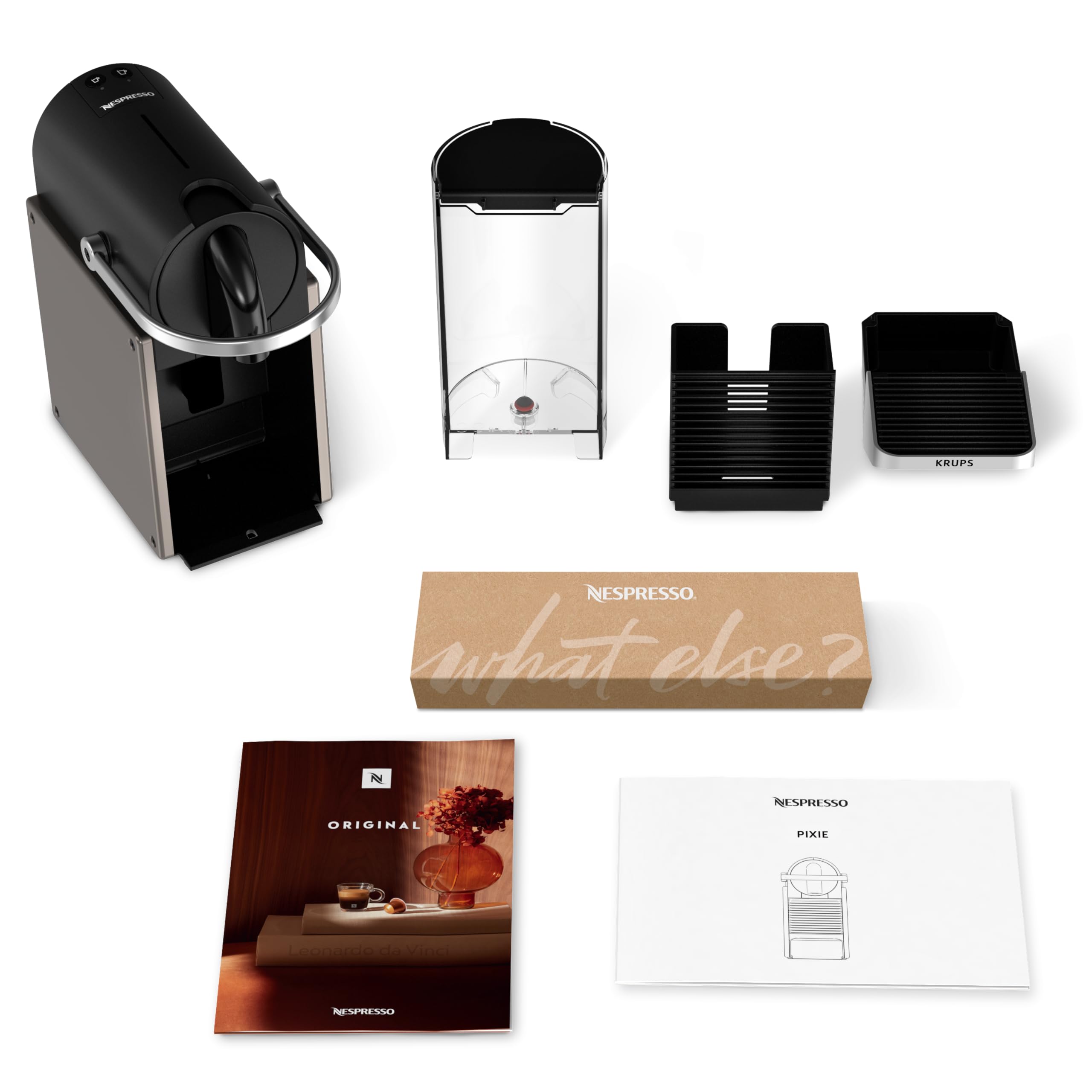 Pixie Titane - Cafetière Compacte Métal Brossé