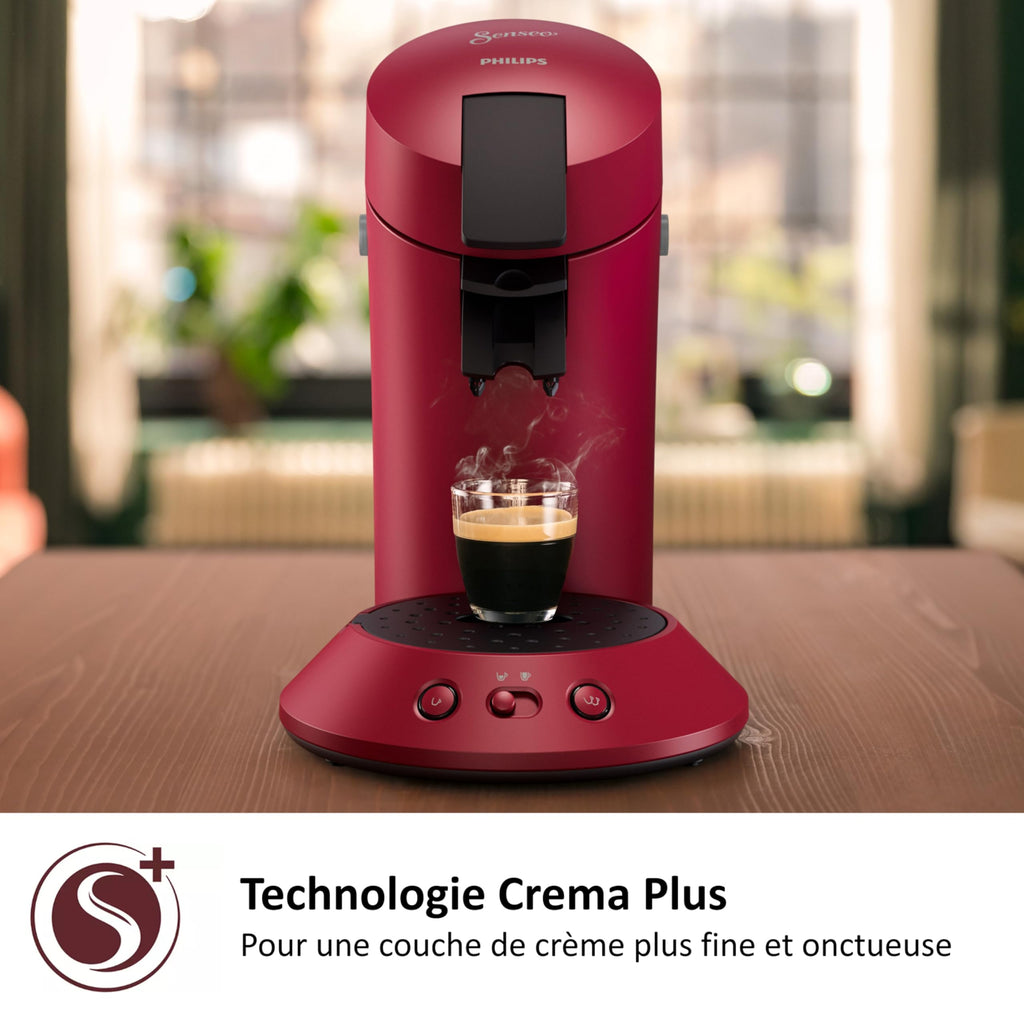 SENSEO Original Plus CSA210/91 - Cafetière à Dosettes Rouge Vif