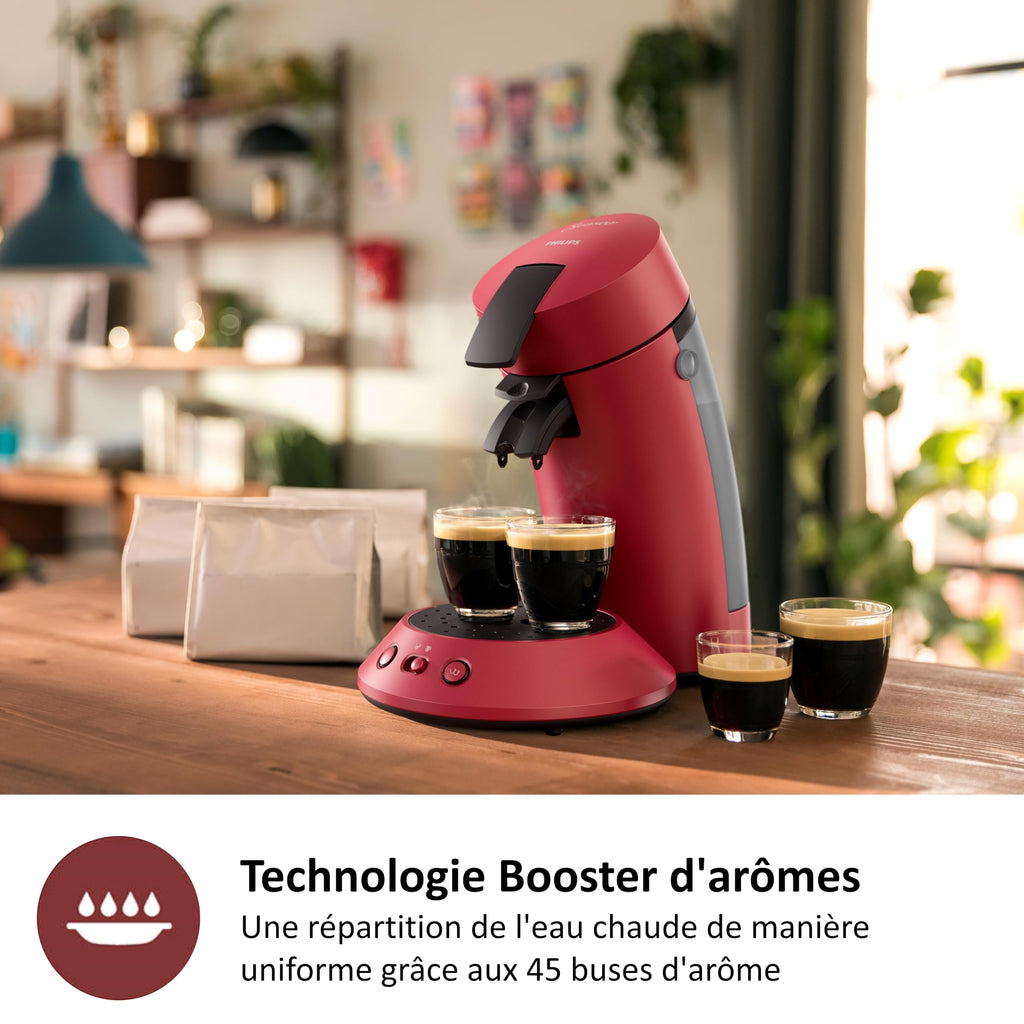 SENSEO Original Plus CSA210/91 - Cafetière à Dosettes Rouge Vif