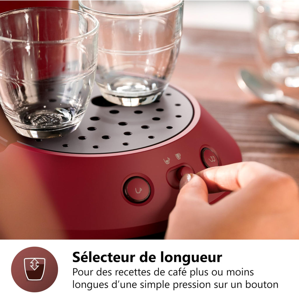 SENSEO Original Plus CSA210/91 - Cafetière à Dosettes Rouge Vif