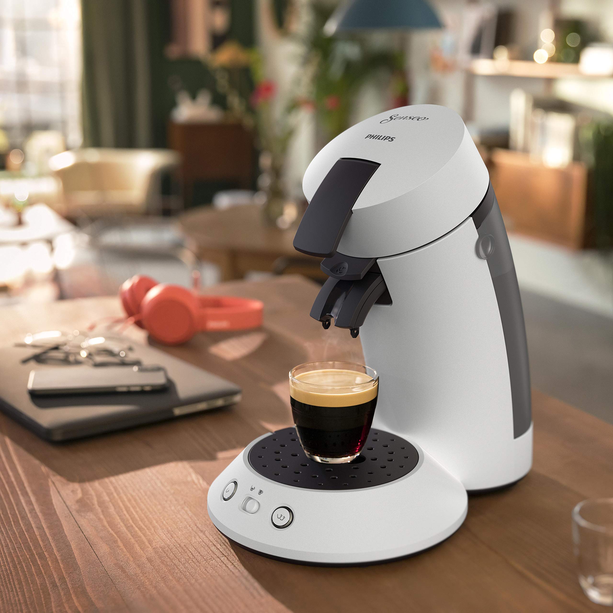 Senseo Original Plus CSA210/11 - Machine Dosettes Blanche Mate