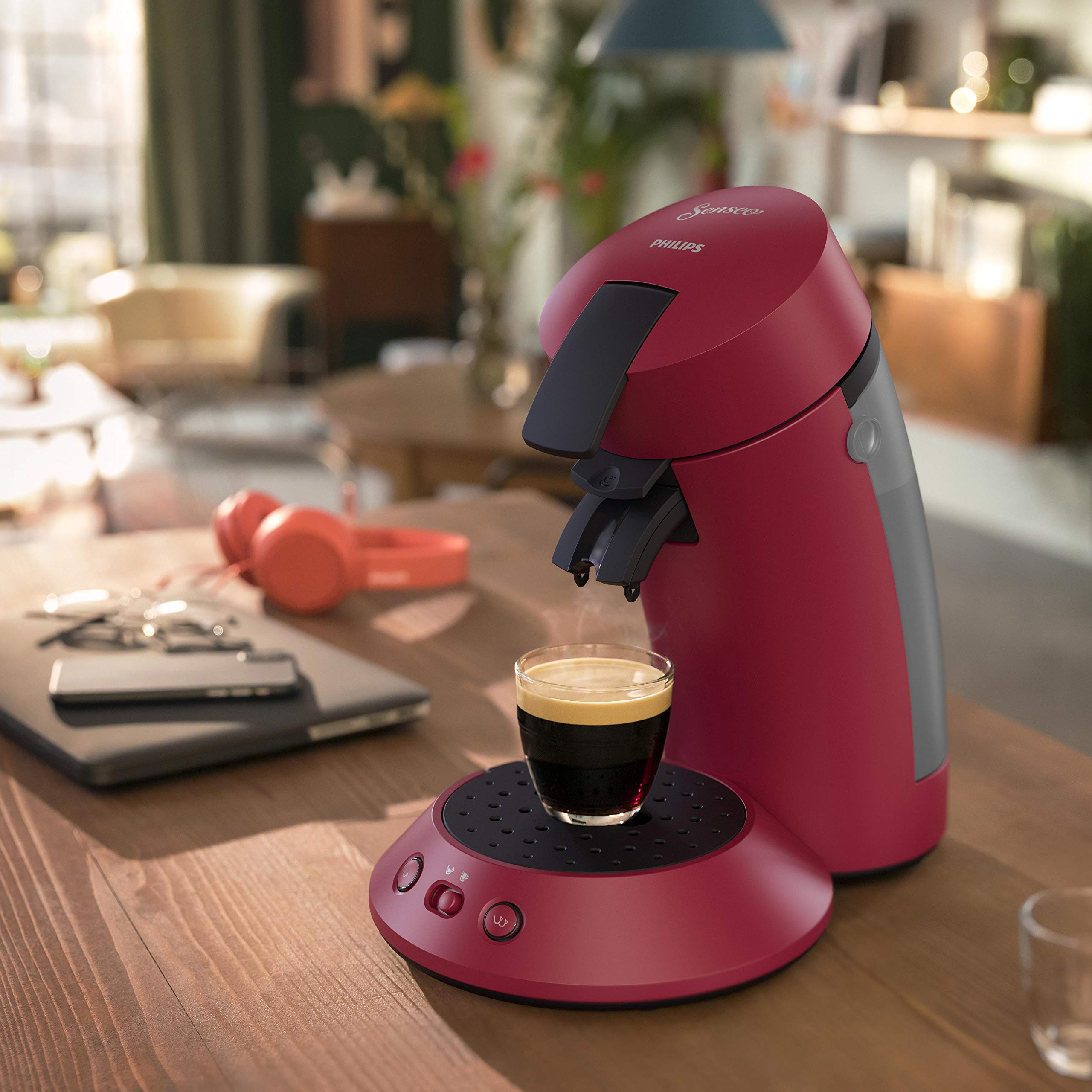 SENSEO Original Plus CSA210/91 - Cafetière à Dosettes Rouge Vif